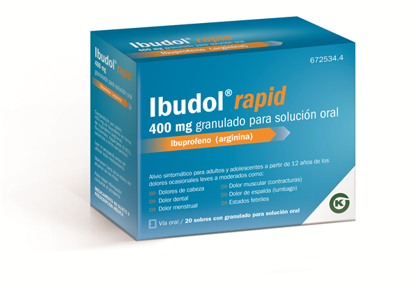 IBUDOL RAPID 400mg 20 sobres granulado para solución oral