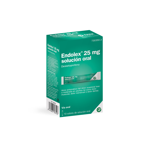 ENDOLEX 25 mg solución oral 10 stick pack 