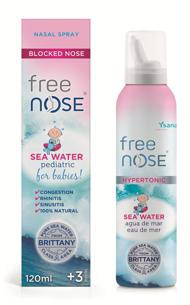 Free Nose® Agua de Mar Hipertónica Pediátrica espray nasal 120ml