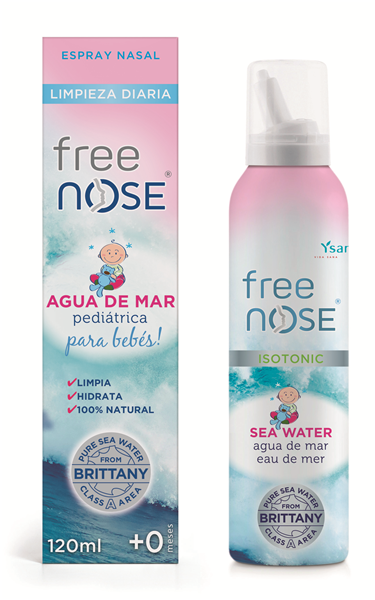 Free Nose® Agua de Mar Isotónica Pediátrica espray nasal 120ml