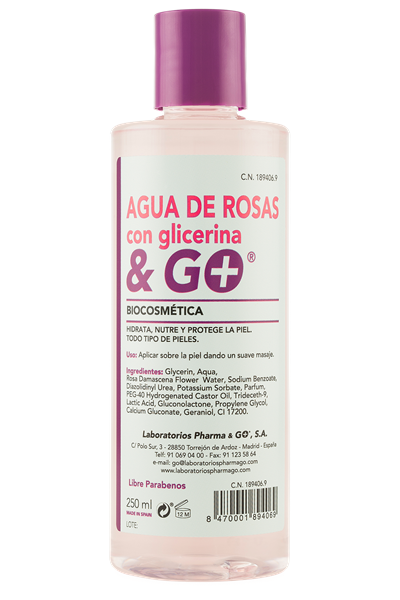 Agua de Rosas 50% +  Glicerina 50% & GO