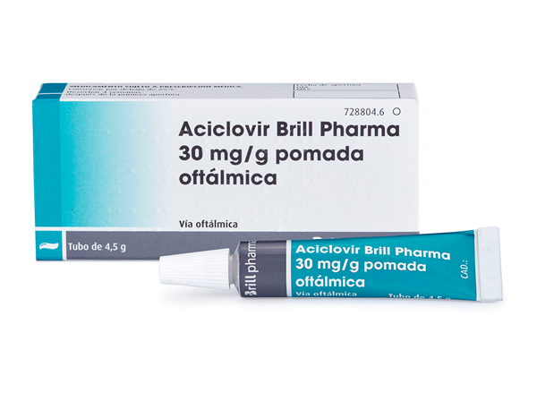 Aciclovir Brill Pharma 30 mg/g pomada oftálmica