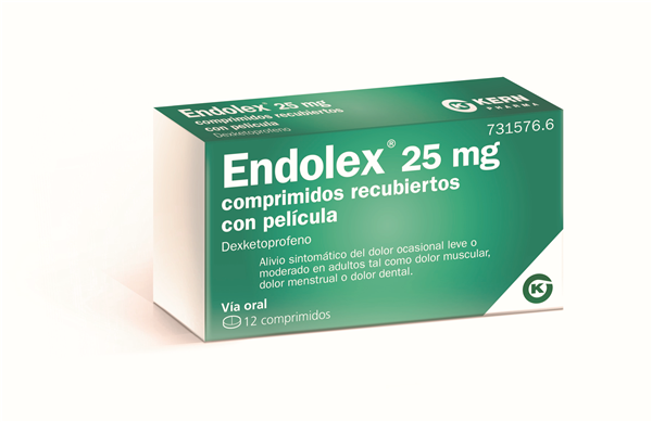 ENDOLEX 25 mg 12 comprimidos con película