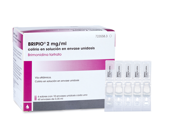 BRIPIO 2 mg/ml colirio en solución en envase unidosis 60 x 0,35 ml