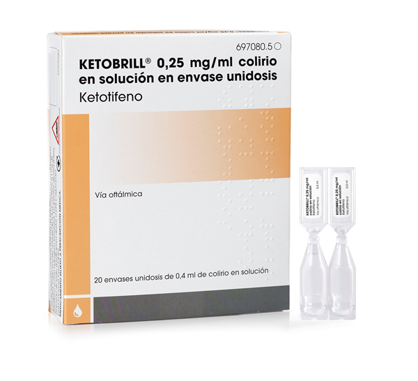 KETOBRILL 0,25 mg/ml colirio en solución en envase unidosis 20 x 0,4 ml