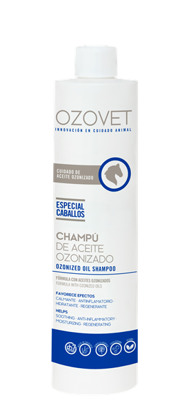 Champú de Aceite ozonizado OzoVet Especial Caballos. 