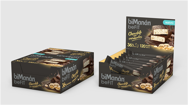 BiManán beFIT - Barrita de proteína chocolate  cacahuete