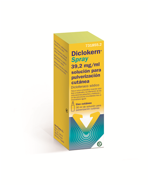 DICLOKERN SPRAY 39,2 mg/ml solución para pulverización cutánea 30 ml